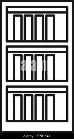 Folder office furniture icon, outline style Stock Vector