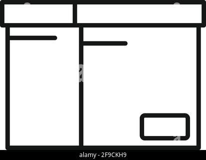 Carton folder icon, outline style Stock Vector Image & Art - Alamy