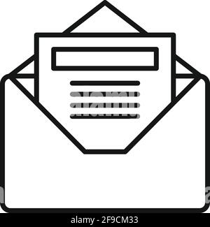 Inbox laptop icon, outline style Stock Vector Image & Art - Alamy
