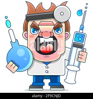 Close-up of a male doctor with lab coat in his office holding a clipboard. Doctor showing blank clipboard to write it on your personal message or Stock Vector
