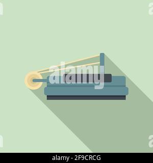 Textile production icon, flat style Stock Vector