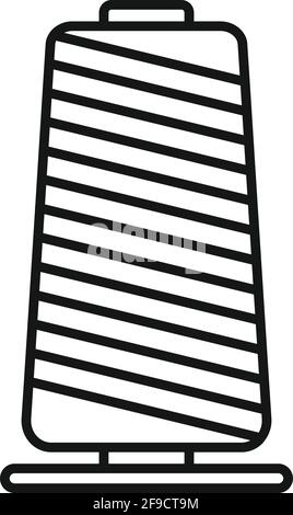 Thread bobine icon, outline style Stock Vector