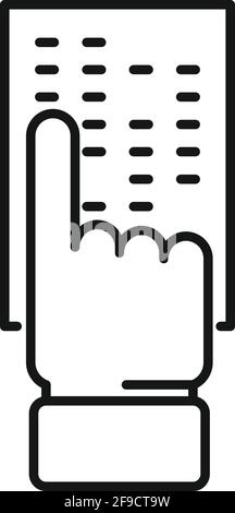 Inclusive lesson icon, outline style Stock Vector