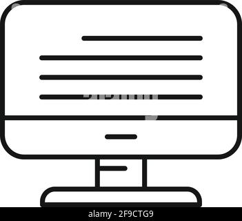 Online inclusive education con, outline style Stock Vector