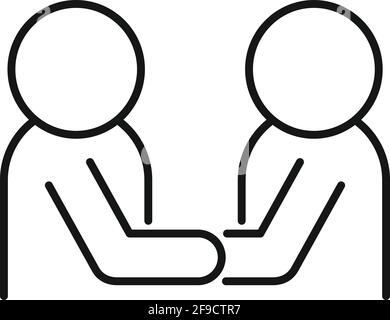 Inclusive environment icon, outline style Stock Vector