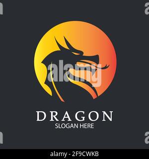 Dragon logo. Vector illustration Stock Vector Image & Art - Alamy