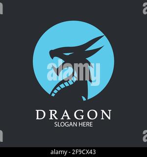 Dragon vector icon illustration design logo template Stock Vector