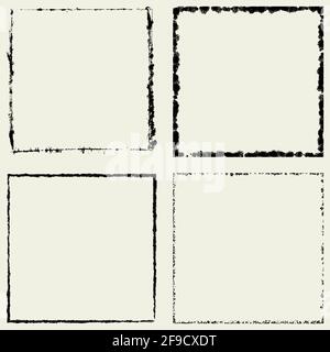 Four Square Frame Stock Vector
