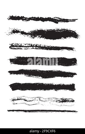 Grunge Brush Set Stock Vector