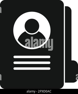 Folder personal traits icon, simple style Stock Vector