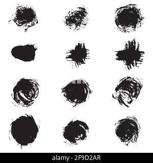 Bristle Brush Set Stock Vector