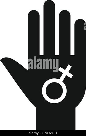 feminism movement icon, equality and love concept, female rights ...