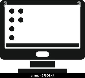 Monitor operating system icon, simple style Stock Vector