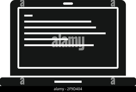 Laptop operating system icon, simple style Stock Vector