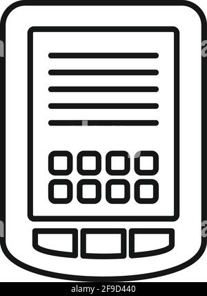 Tablet operating system icon, outline style Stock Vector
