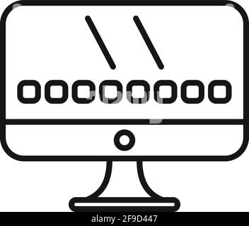 Pc operating system icon, outline style Stock Vector
