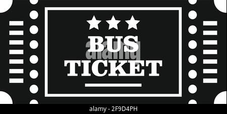 Smart bus ticket icon, simple style Stock Vector
