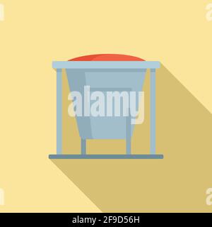 Metallurgy icon, flat style Stock Vector