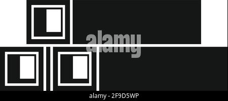 Structural metal bars icon, simple style Stock Vector