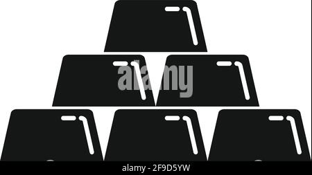 Metal bars icon, simple style Stock Vector