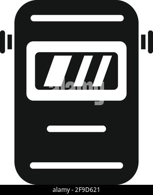 Welder mask icon, simple style Stock Vector