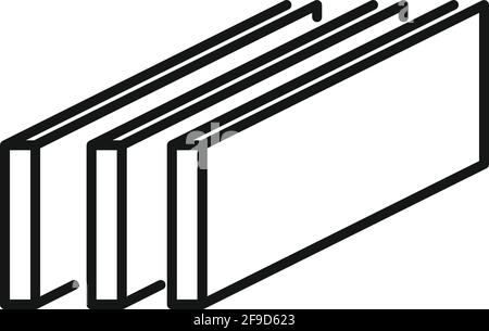 Metallurgy bars icon, outline style Stock Vector