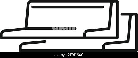 Metallurgy angle bars icon, outline style Stock Vector