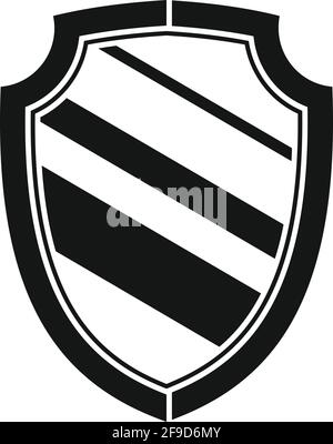 Blacksmith shield icon, simple style Stock Vector