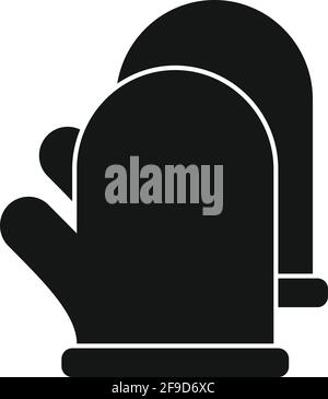 Blacksmith gloves icon, simple style Stock Vector