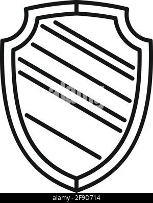 Blacksmith shield icon, outline style Stock Vector