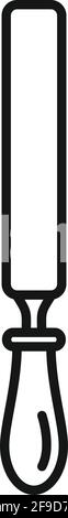 Blacksmith file icon, outline style Stock Vector