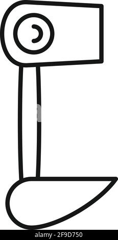 Blacksmith metal pot icon, outline style Stock Vector