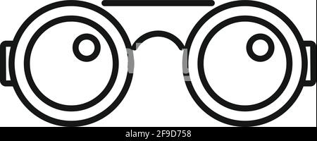 Blacksmith glasses icon, outline style Stock Vector
