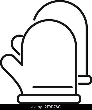 Blacksmith gloves icon, outline style Stock Vector
