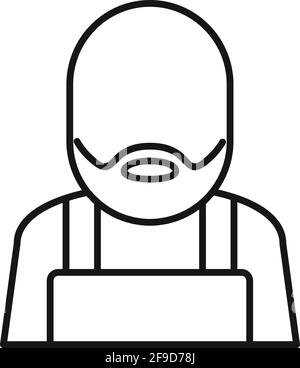 Blacksmith man icon, outline style Stock Vector