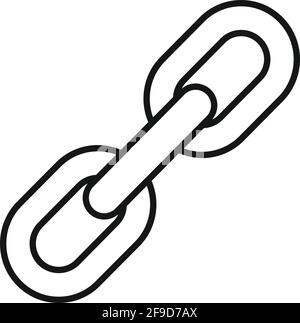 Blacksmith chain icon, outline style Stock Vector