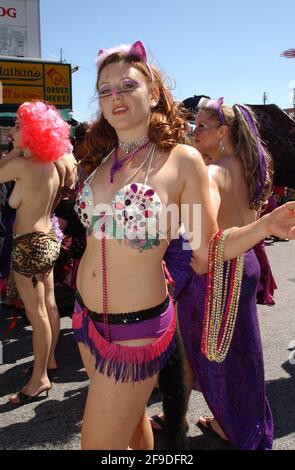 Coney Island BKLYN, NY, USA. 17th Apr, 2021. Coney Island's Mermaid Parade celebrated its 25th.Anniversary Thousands of people lined Surf Avenue between West 10th and West 16 th.to watch the city's wackiest walkabout. Credit: C. Neil Decrescenzo/ZUMA Wire/Alamy Live News Stock Photo