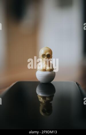 BR, BOSNIA AND HERZEGOVINA - Feb 24, 2021: Macro shot of Star Wars figurine toy Stock Photo