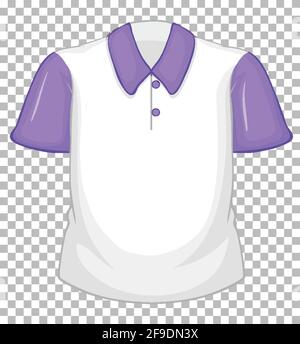 Simple polo shirt on transparent background illustration Stock Vector