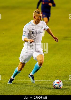 Chicago, USA, 17 April 2021. Major League Soccer (MLS) New England Revolution face the Chicago Fire FC at Soldier Field in Chicago, IL, USA. Match ended 2-2. Credit: Tony Gadomski / All Sport Imaging / Alamy Live News Stock Photo