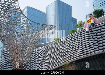 Shenzhen, China. October, 2019. ONE AVENUE in the daytime. It’s a Super High-rise Complex Development located in the CBD area of Shenzhen, China. Stock Photo