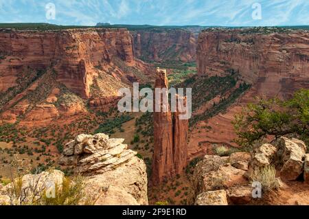 Spider Rock, Canyon de Chelly, Arizona, USA Stock Photo