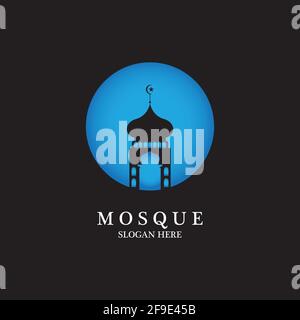 Mosque icon vector Illustration design template Stock Vector