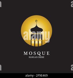 Mosque icon vector Illustration design template Stock Vector