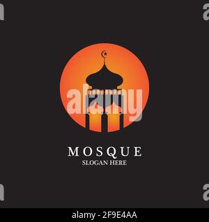 Mosque icon vector Illustration design template Stock Vector