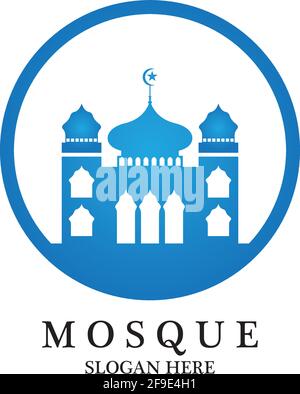 Mosque icon vector Illustration design template Stock Vector
