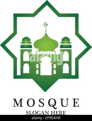 Mosque icon vector Illustration design template Stock Vector
