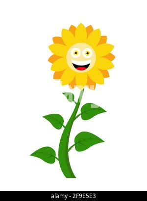 Sunflower icon isolated on white background Stock Vector