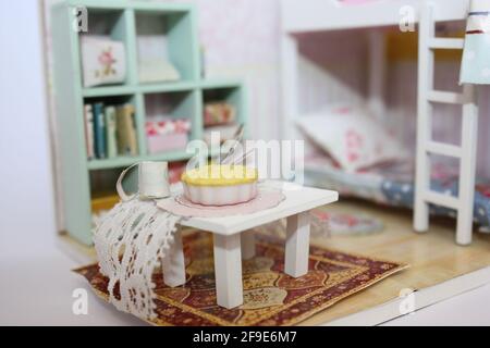 DIY Mini dollhouse Stock Photo