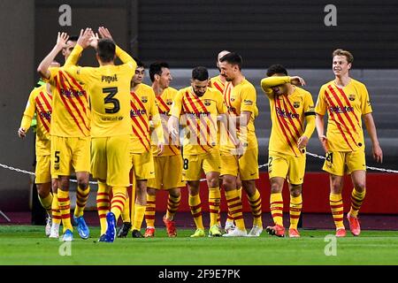 SportPesa Care - In form Barcelona travel to Reino de Leon for the first  leg of their Copa del Rey fixture against minnows Leonesa. How many goals  do you think will go